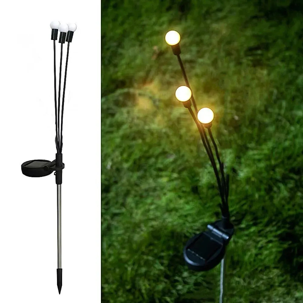 Buitenlamp Driekoppige LED met Solar Tuinverlichting en Schemersensor 4
