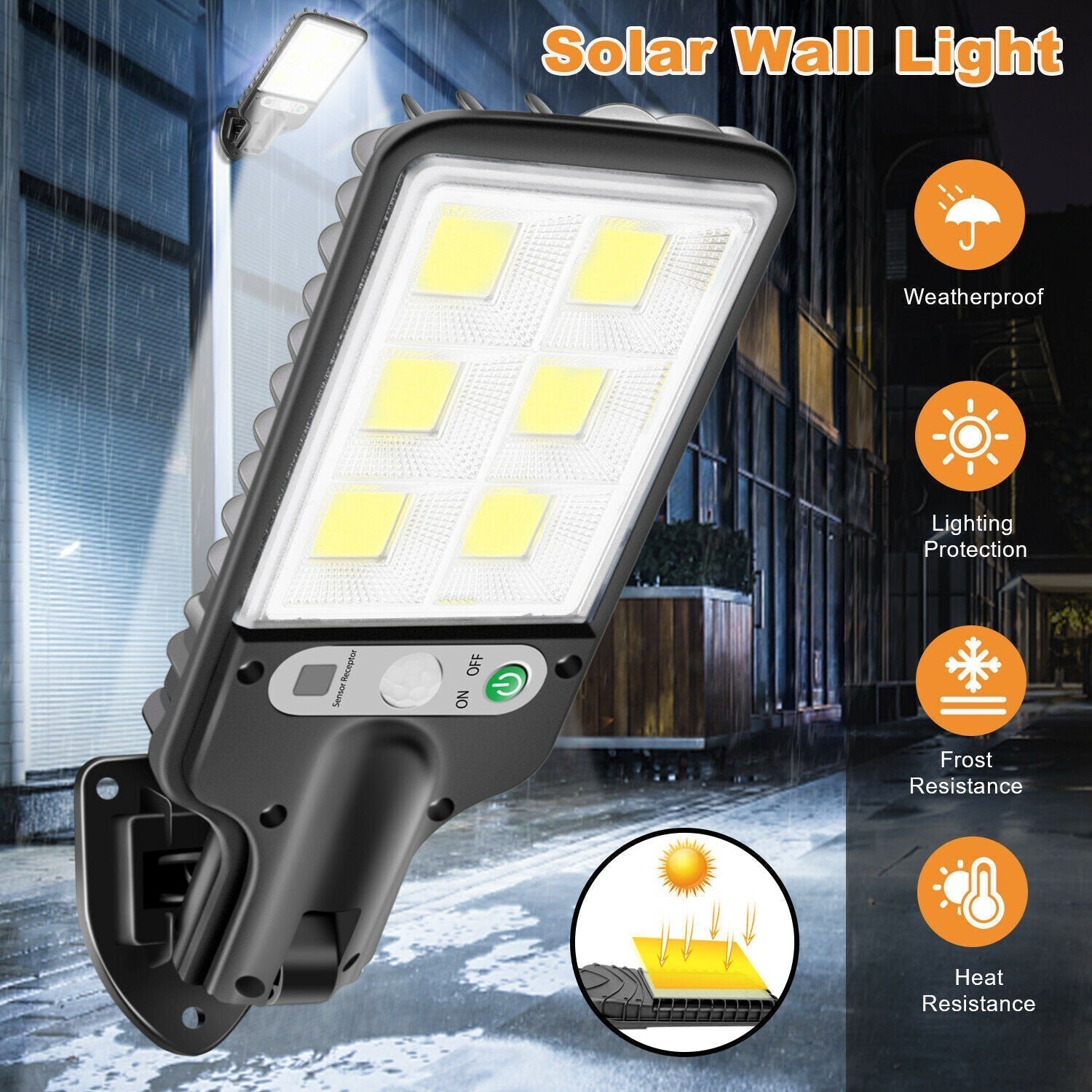 Buitenlamp Met Bewegingssensor Zonne-energie LED Poortlamp Voor Buitenverlichting 4