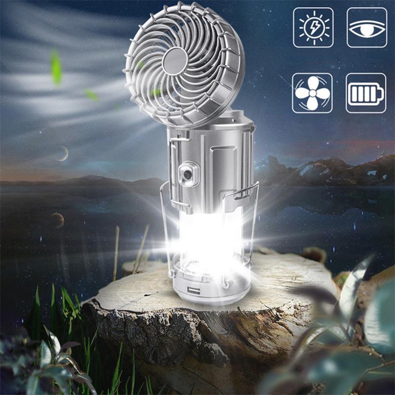 Campinglamp met Ventilator en LED Verlichting 0