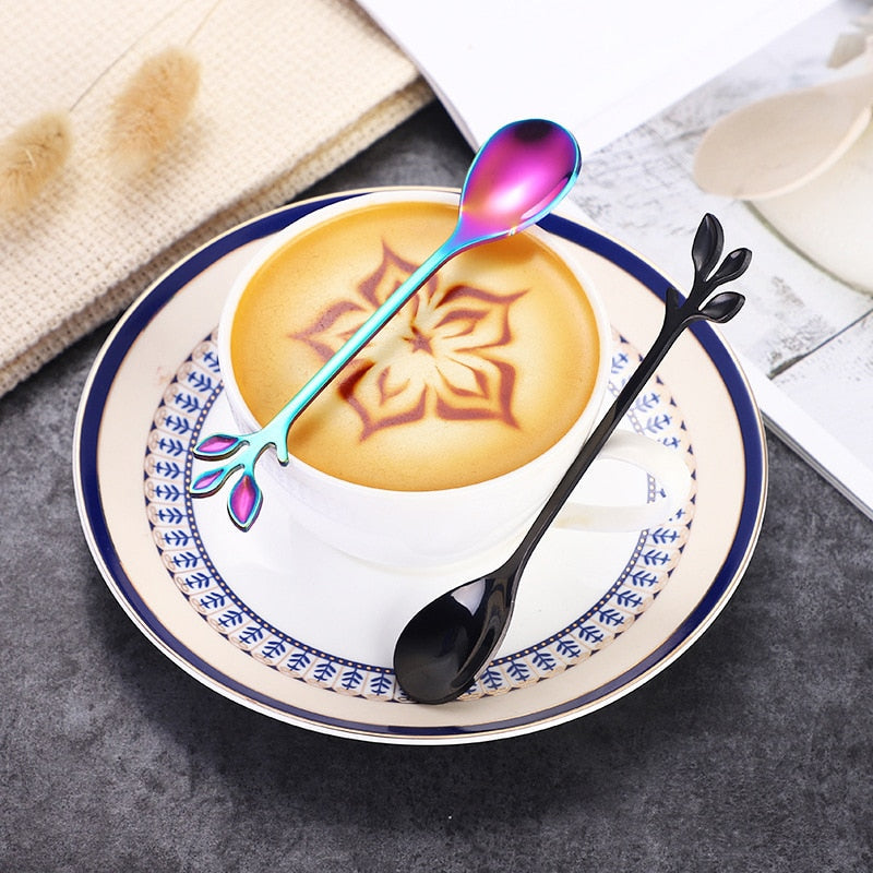 Creatieve Lepel en Vork Set met Tak en Blad Ontwerp voor Feestjes 3