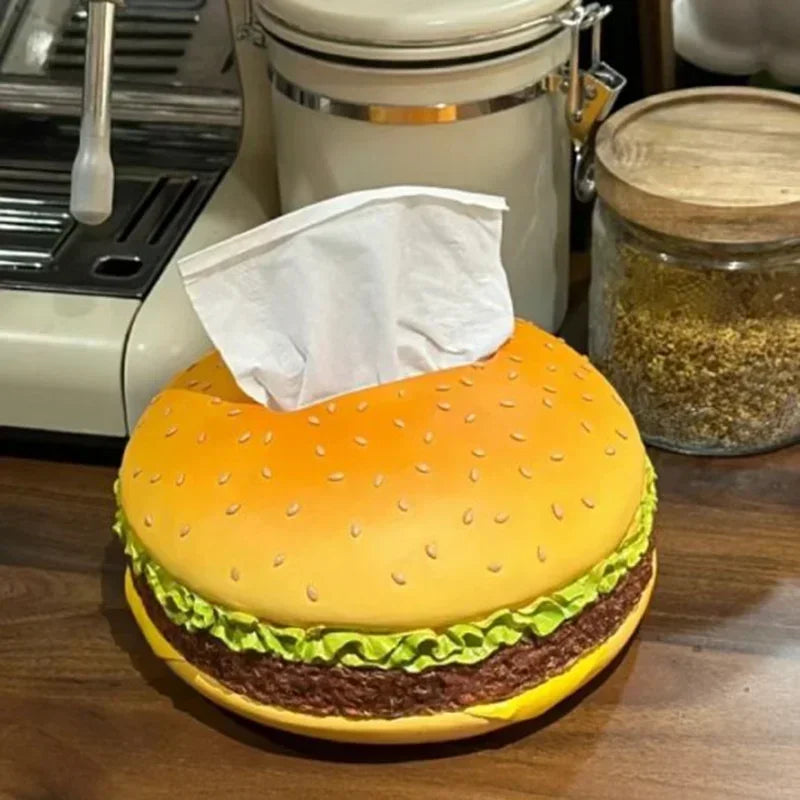 Creatieve Tissuehouder Hamburger Design voor Speelse Interieurs 1