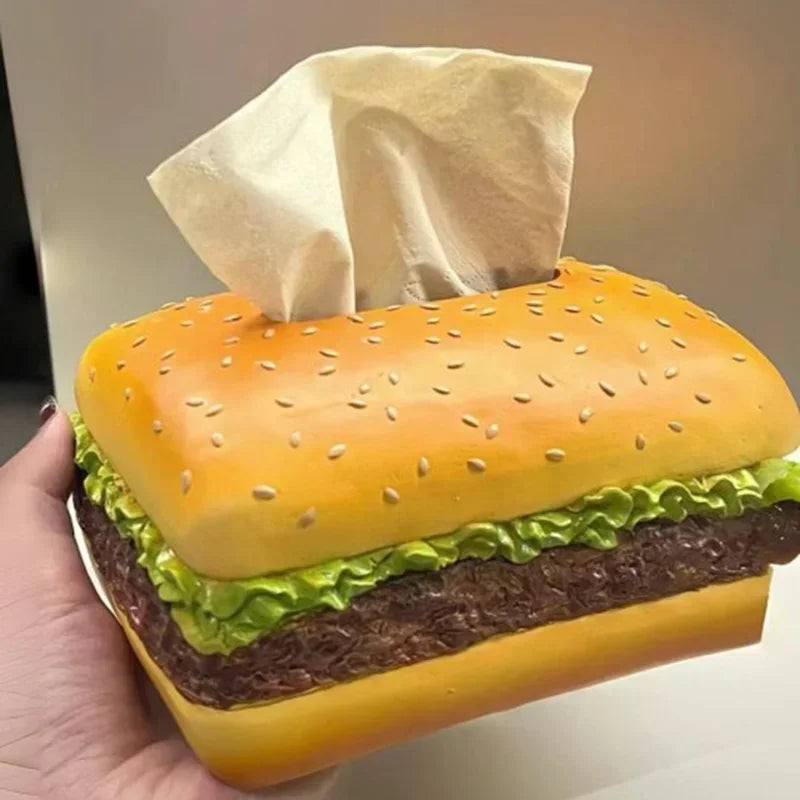 Creatieve Tissuehouder Hamburger Design voor Speelse Interieurs 3