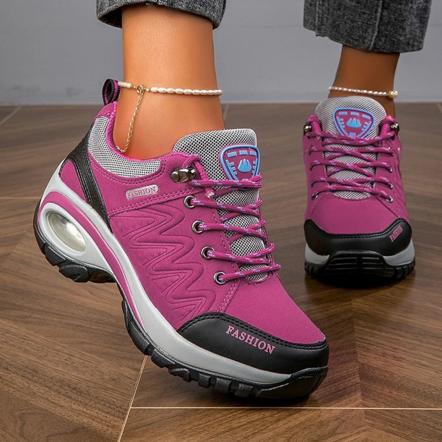 Waterdichte wandelschoenen voor dames in een kleurrijk design
