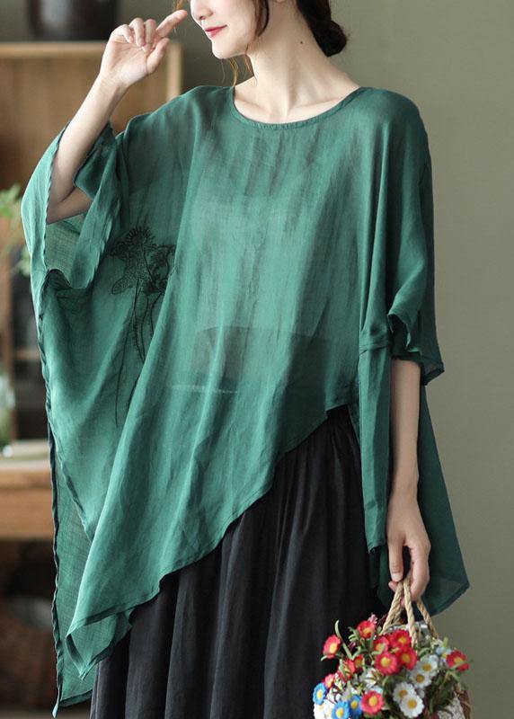Dames Asymmetrisch Geborduurd Shirt 2