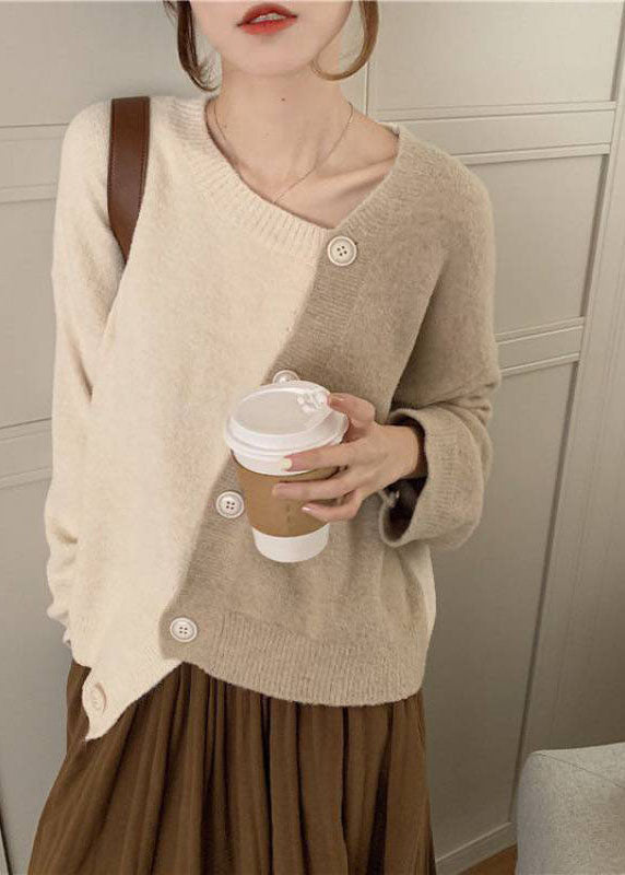 Dames Asymmetrische Wintertrui met Knoopdetails 3