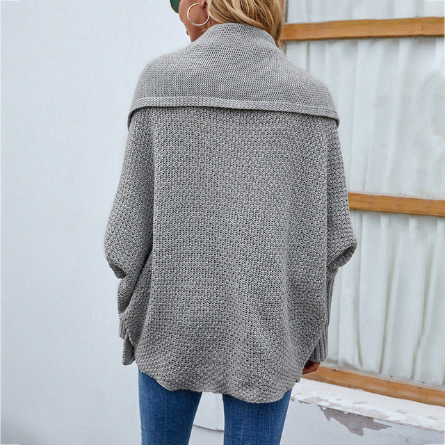 Dames Batwing Trui Gebreid Casual 4