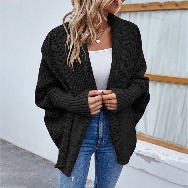 Dames Batwing Trui Gebreid Casual 5