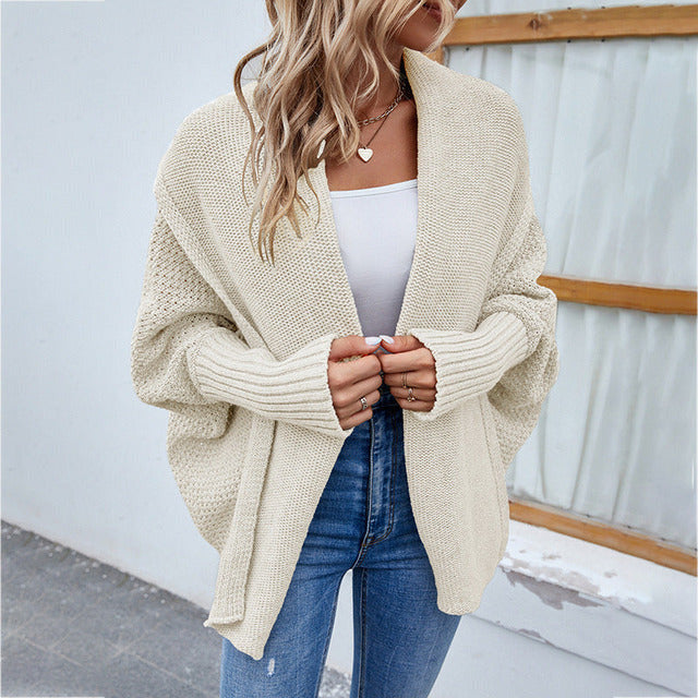Dames Batwing Trui Gebreid Casual 6