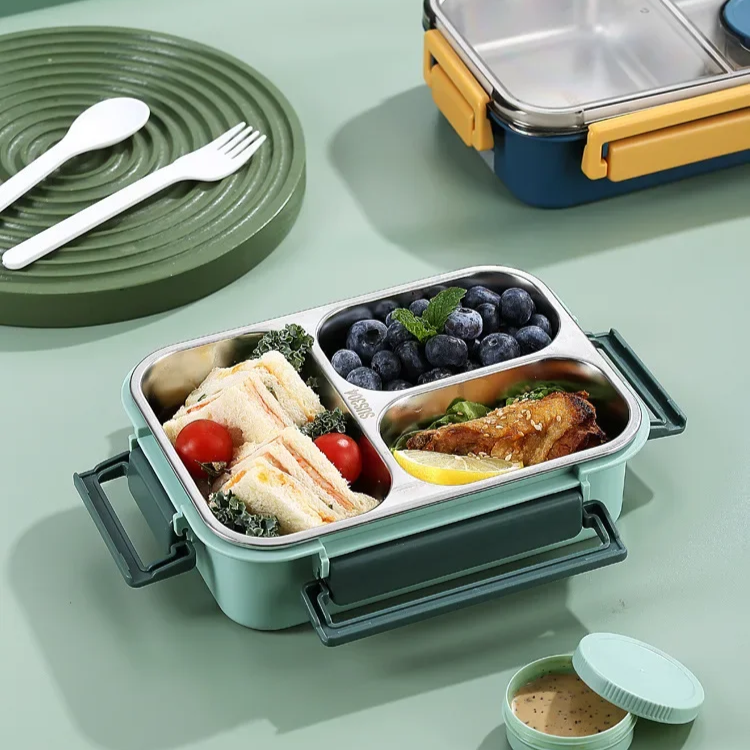 Dames Bento Lunchbox Geïsoleerd Met Compartimenten 4