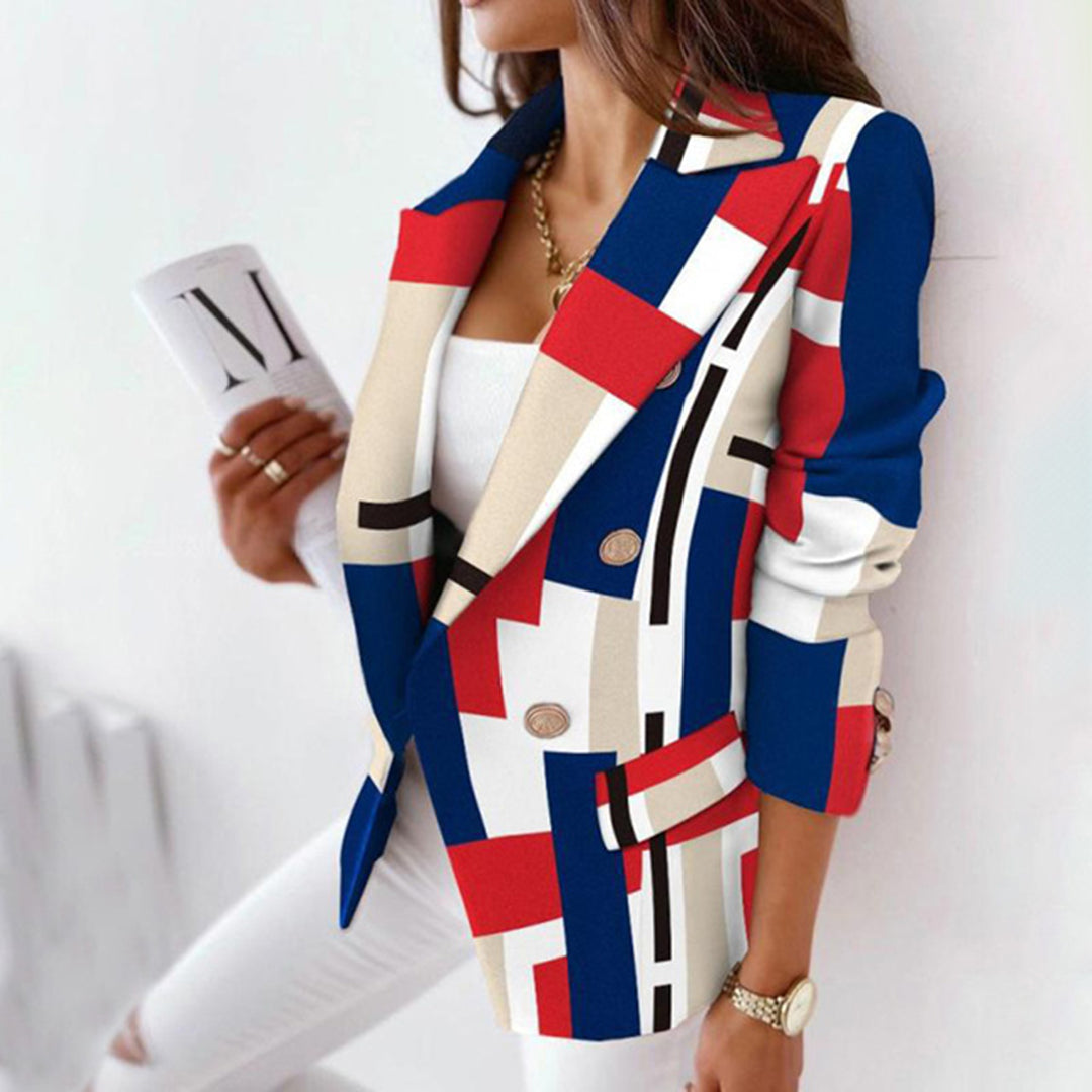 Dames Blazer Casual Ruitpatroon met Thermische Voering 4