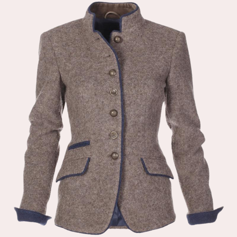 Dames Blazer Met Gestructureerde Pasvorm Voor Zakelijke En Casual Gelegenheden 1