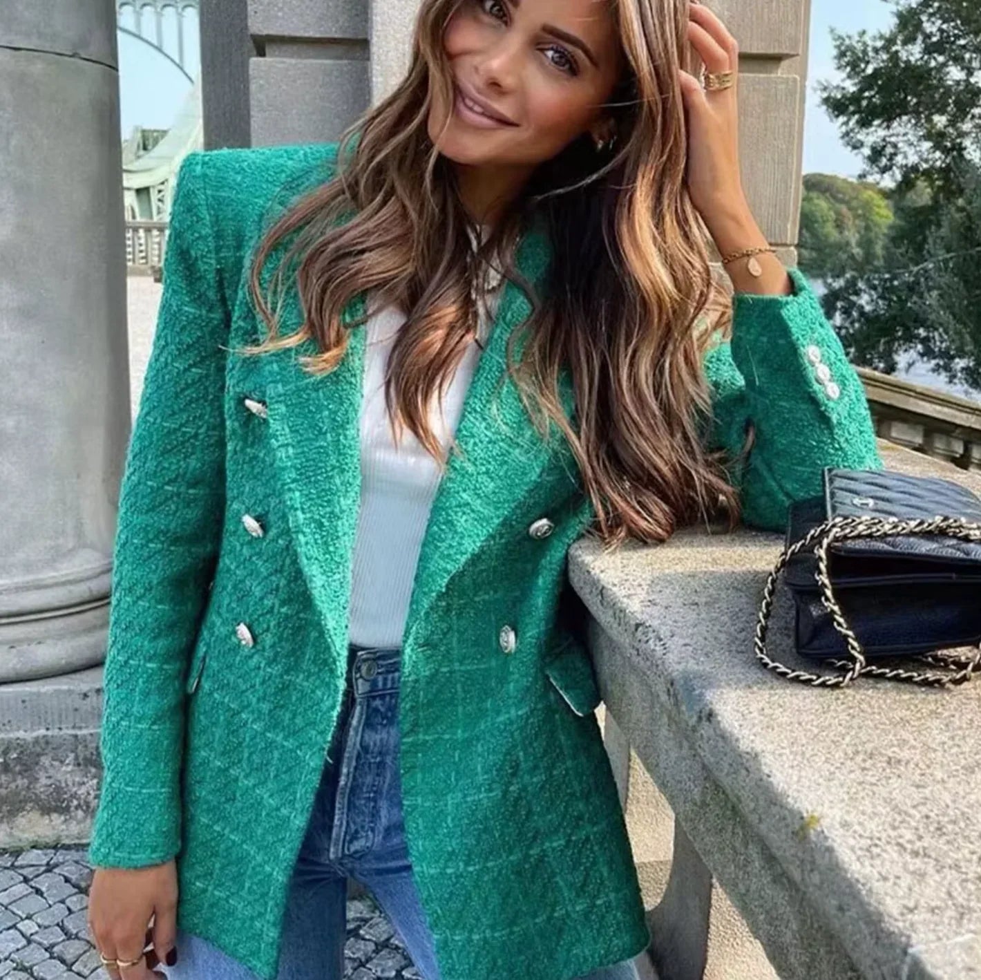 Dames Blazer in Tweedstijl 7