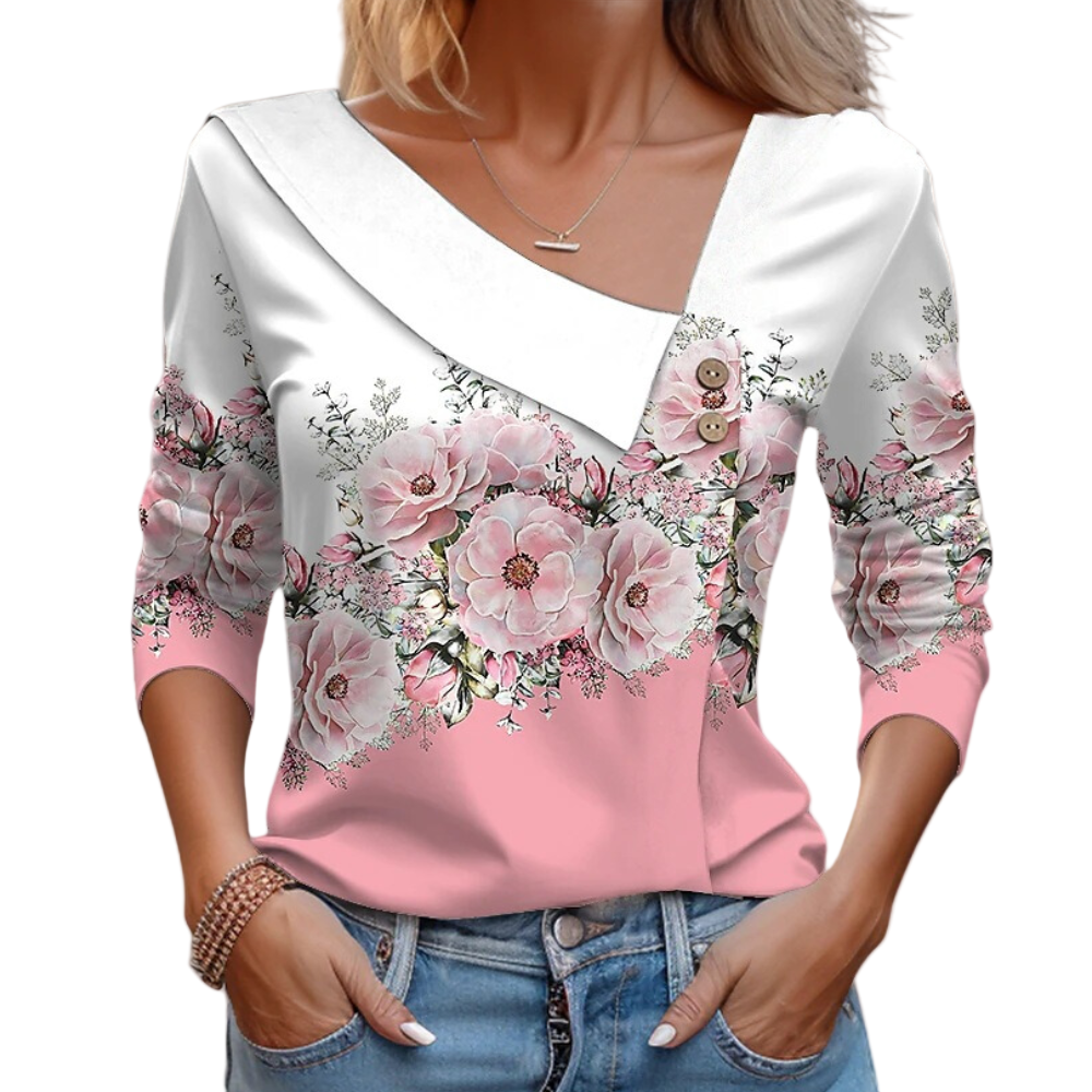 Dames Blouse Bloemprint Stijlvol 0