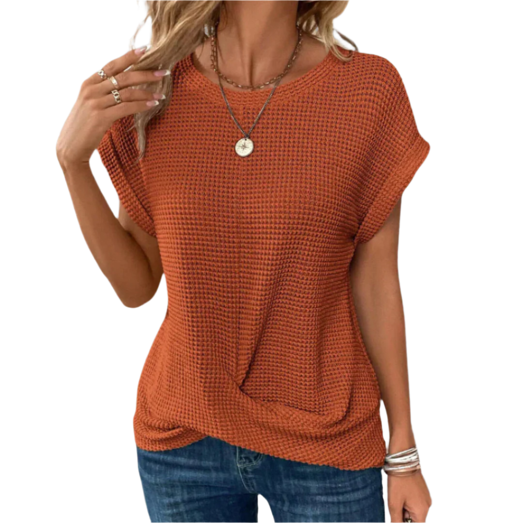 Dames Blouse Casual Met Twists Voorkant 0