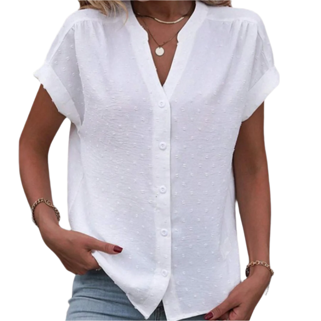 Dames Blouse Classique Met Knopen Lichtgewicht 0