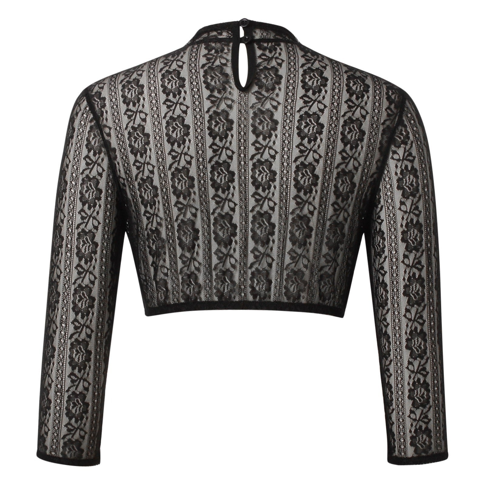 Dames Blouse Korte Mouwen met Kant voor Traditionele Dirndl 3