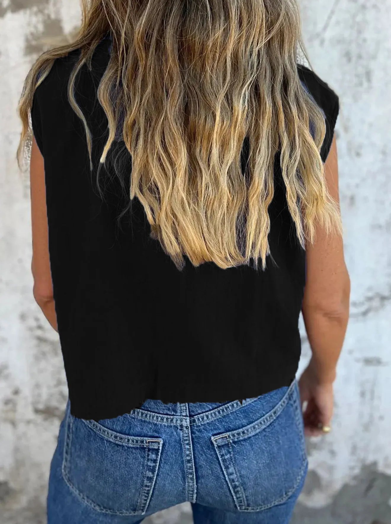 Dames Blouse Met Knoopsluiting Linnen Cap Sleeves 7