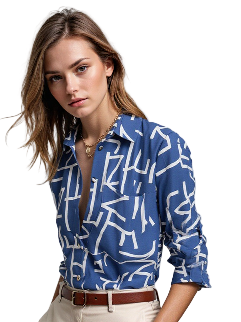 Dames Blouse Omslagkraag Casual Stijl Ademend Materiaal 0