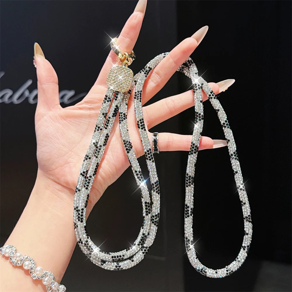 Dames Brillenketting Met Kristal Accent Verstelbaar 6