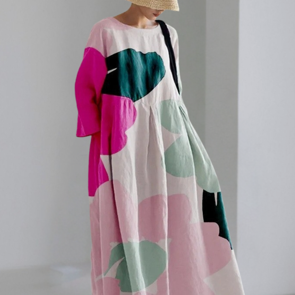 Dames Casual Jurk Ronde Hals voor Zomer Kleding en Stijlvolle Dameskleding 2