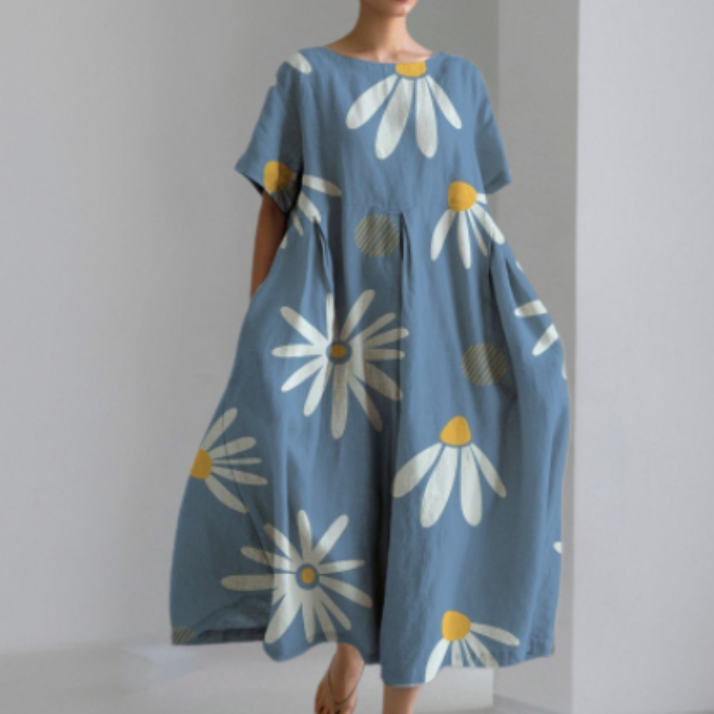 Dames Casual Jurk Ronde Hals voor Zomer Kleding en Stijlvolle Dameskleding 4