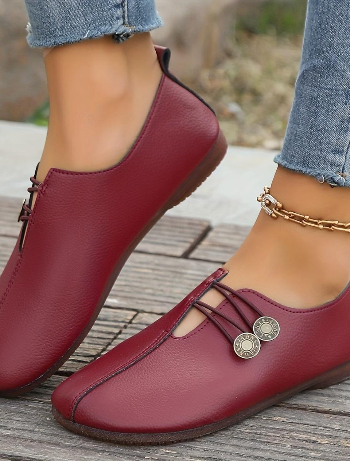 Dames Casual Loafers Met Bandje 6