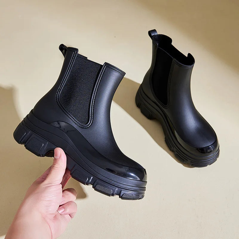 Dames Chelsea Boots Waterdicht met Slipbestendige Chunky Zool 3