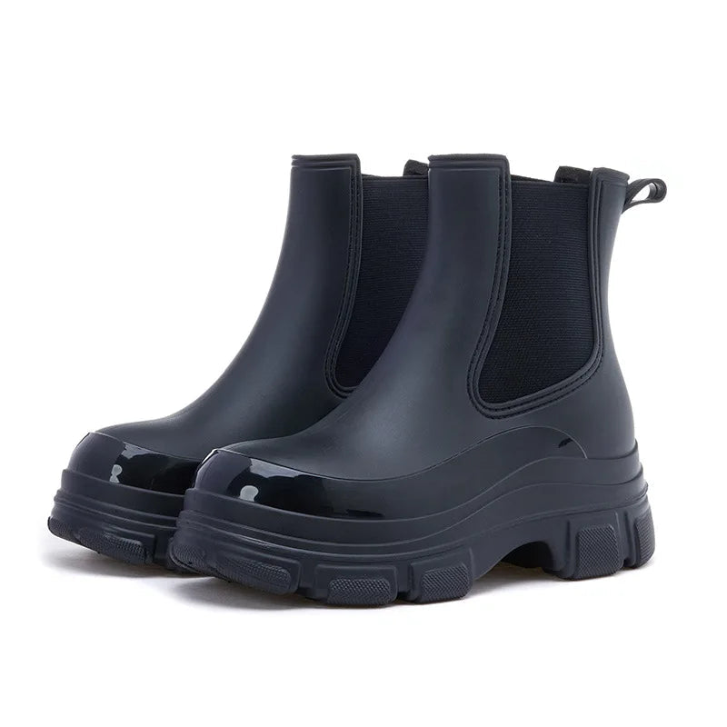 Dames Chelsea Boots Waterdicht met Slipbestendige Chunky Zool 4