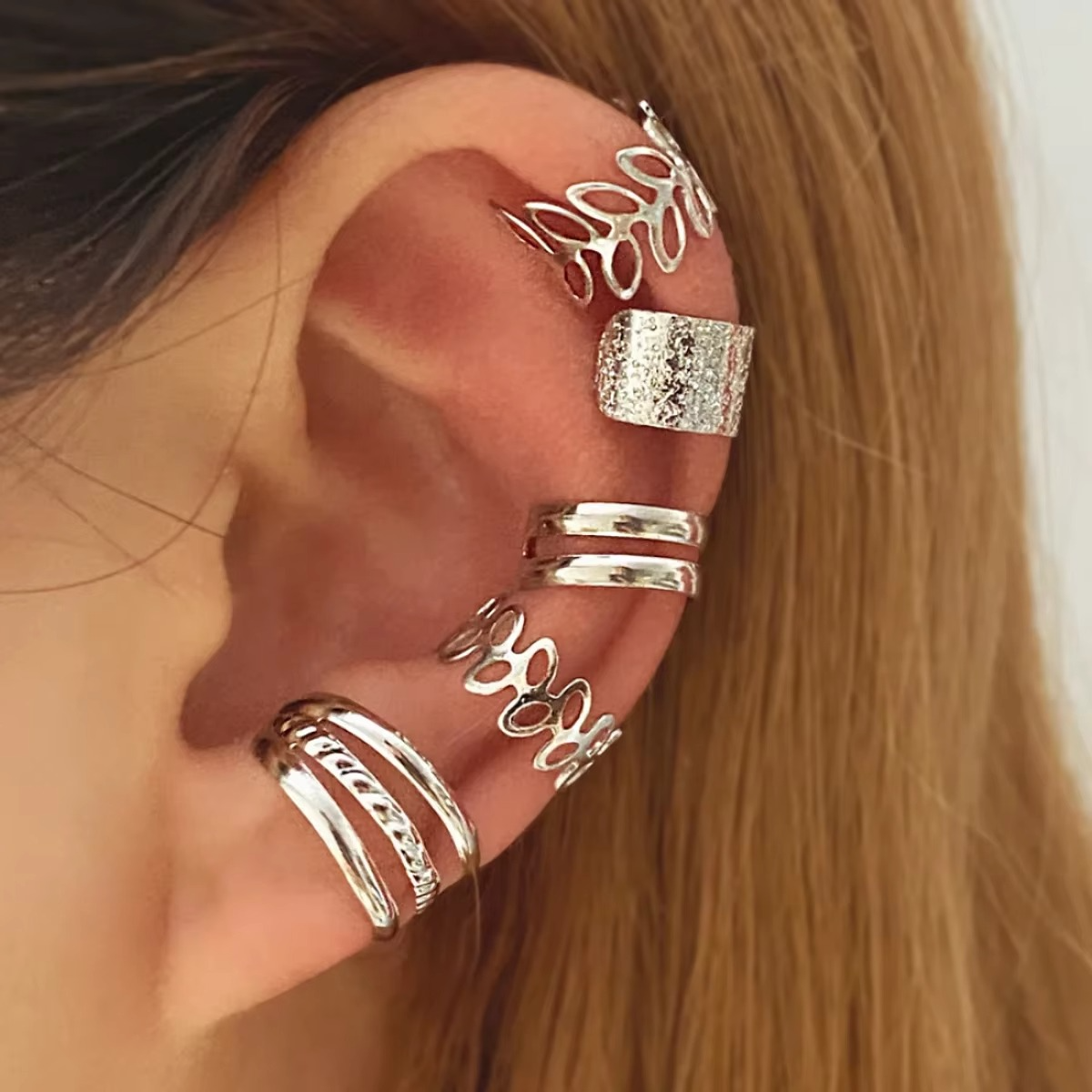 Dames Clip-on Oorbellen Bladmotief 2