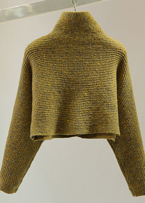 Dames Coltrui Met Knoop en Vleermuismouwen, Trendy Gebreid Design 3