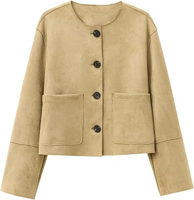 Dames Cropped Blazer Jacket Met Lange Mouwen 0