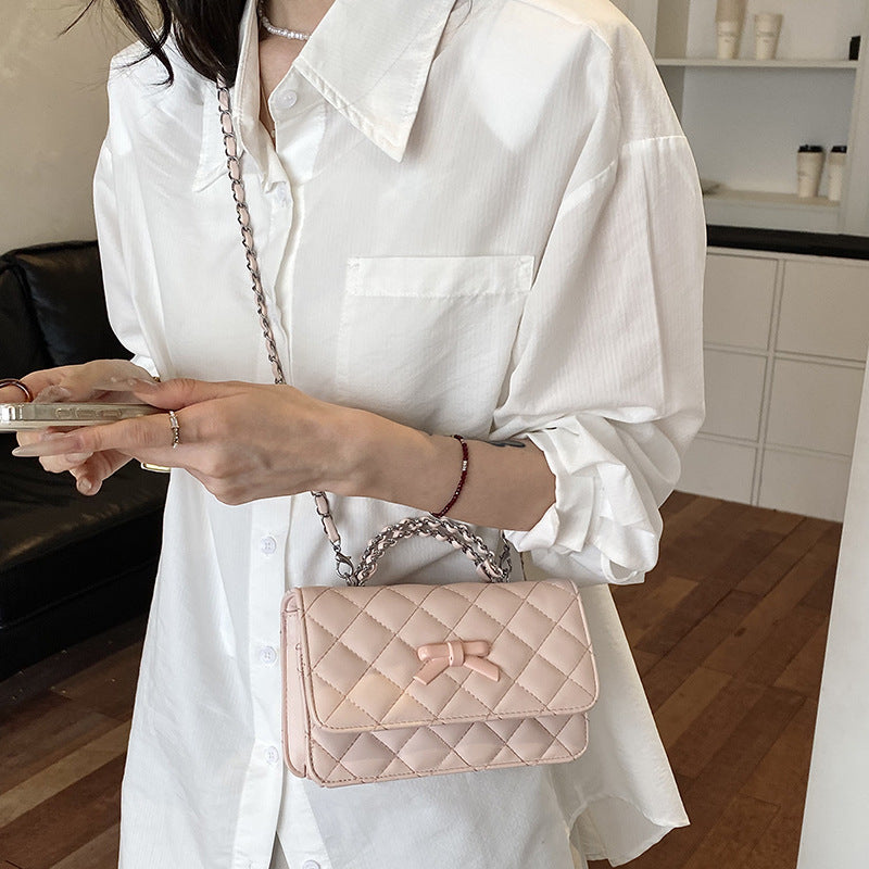 Dames Crossbody Tas Gewatteerd Met Strikdetail Moderne Stijl 2