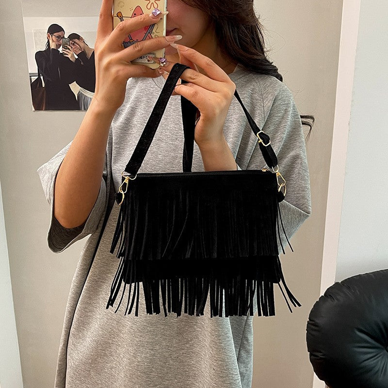 Dames Crossbody Tas Met Franjes Trendy Design 3