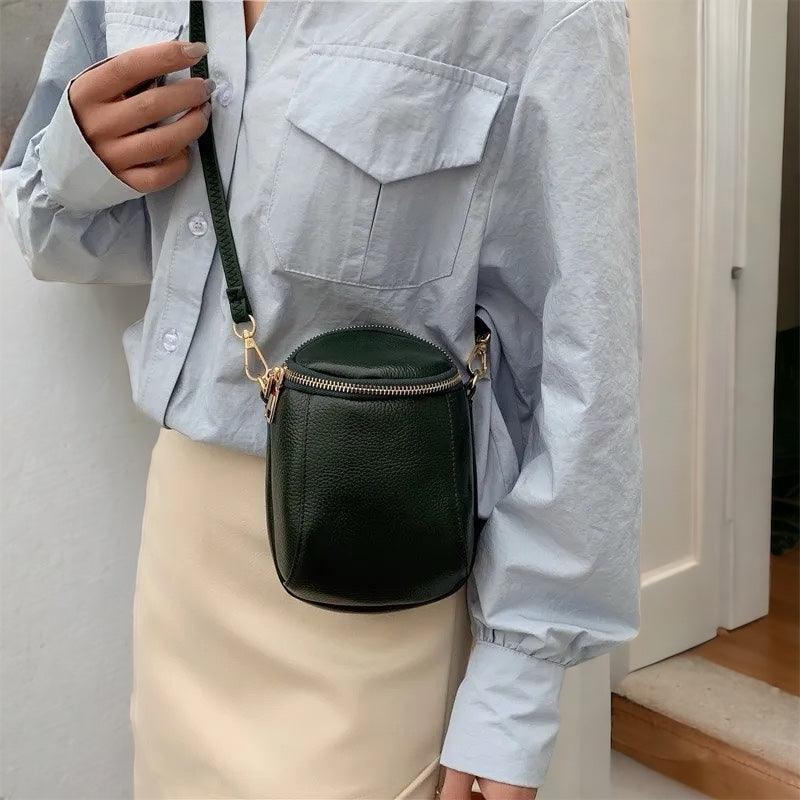 Dames Crossbody Tas Vegan Leer Compact Met Verstelbare Schouderband 4