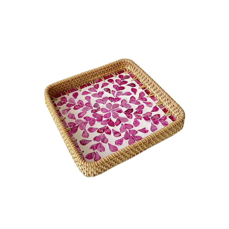 Dames Decoratieve Mand Bloemenpatroon