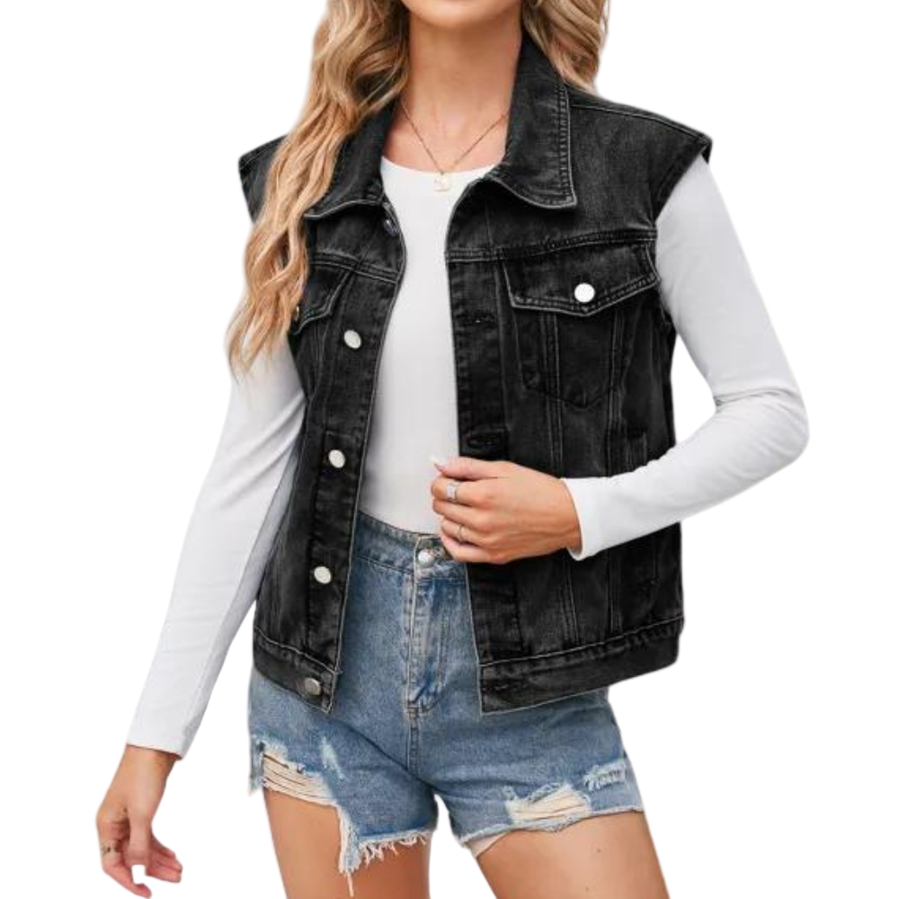 Dames Denim Vest Klassiek 0