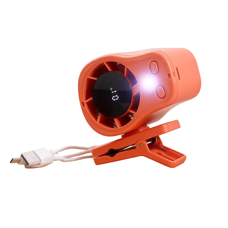Dames Draagbare Clipventilator met LED-Display en USB Oplaadfunctie 0
