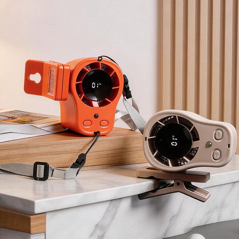 Dames Draagbare Clipventilator met LED-Display en USB Oplaadfunctie 3