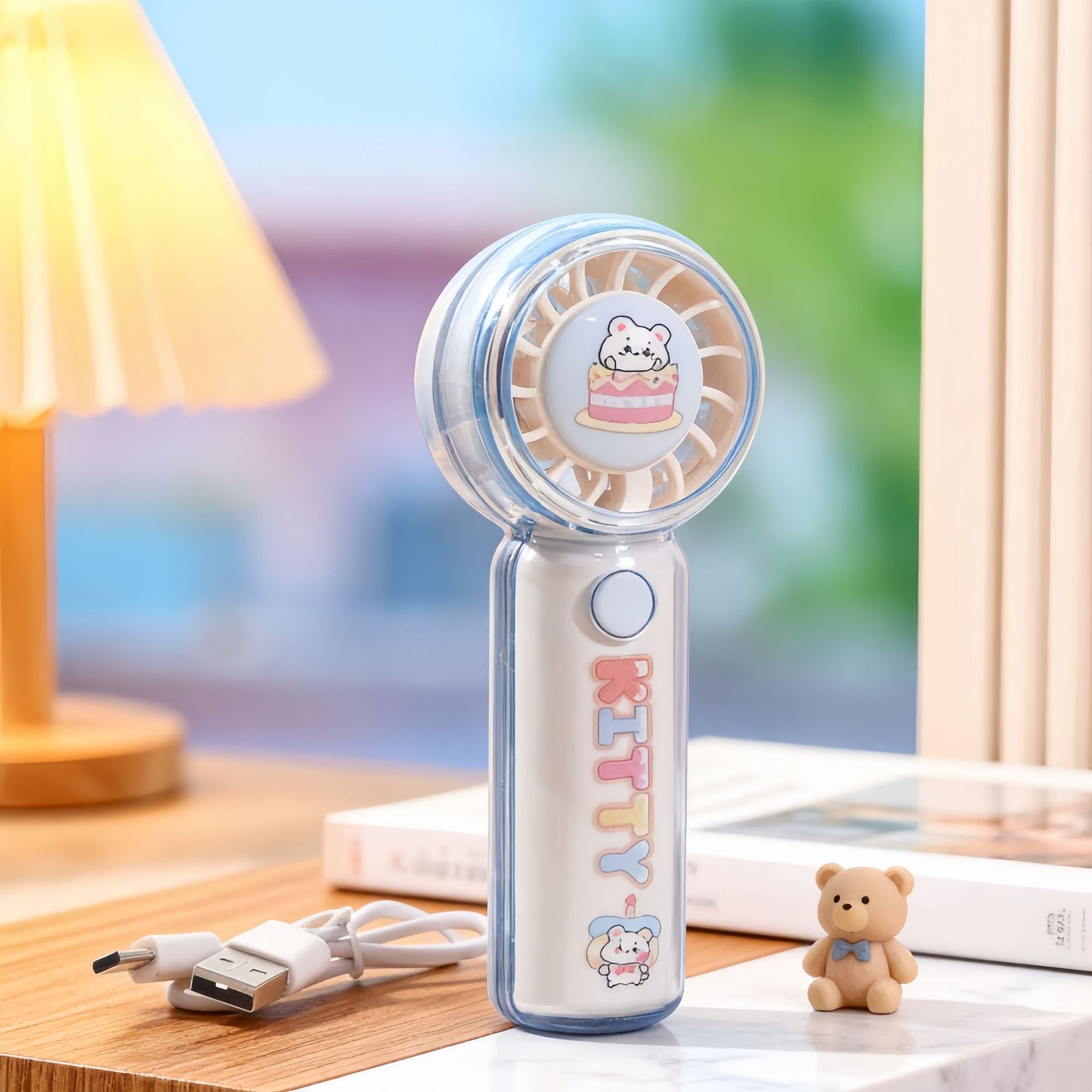Dames Draagbare Handventilator Speels Ontwerp voor Zomerse Activiteiten 11