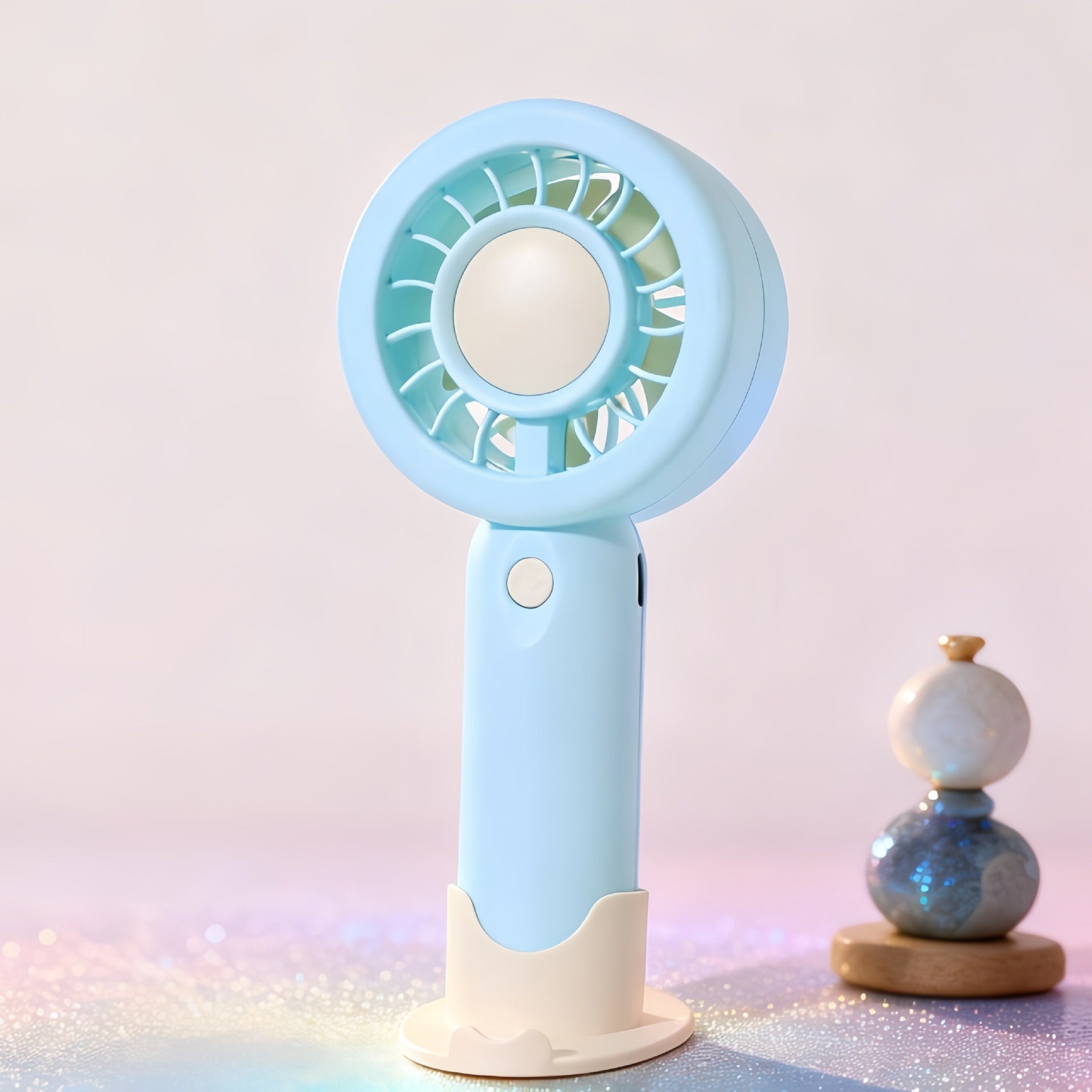 Dames Draagbare Handventilator USB Ergonomisch Ontwerp Met Meerdere Snelheden 2