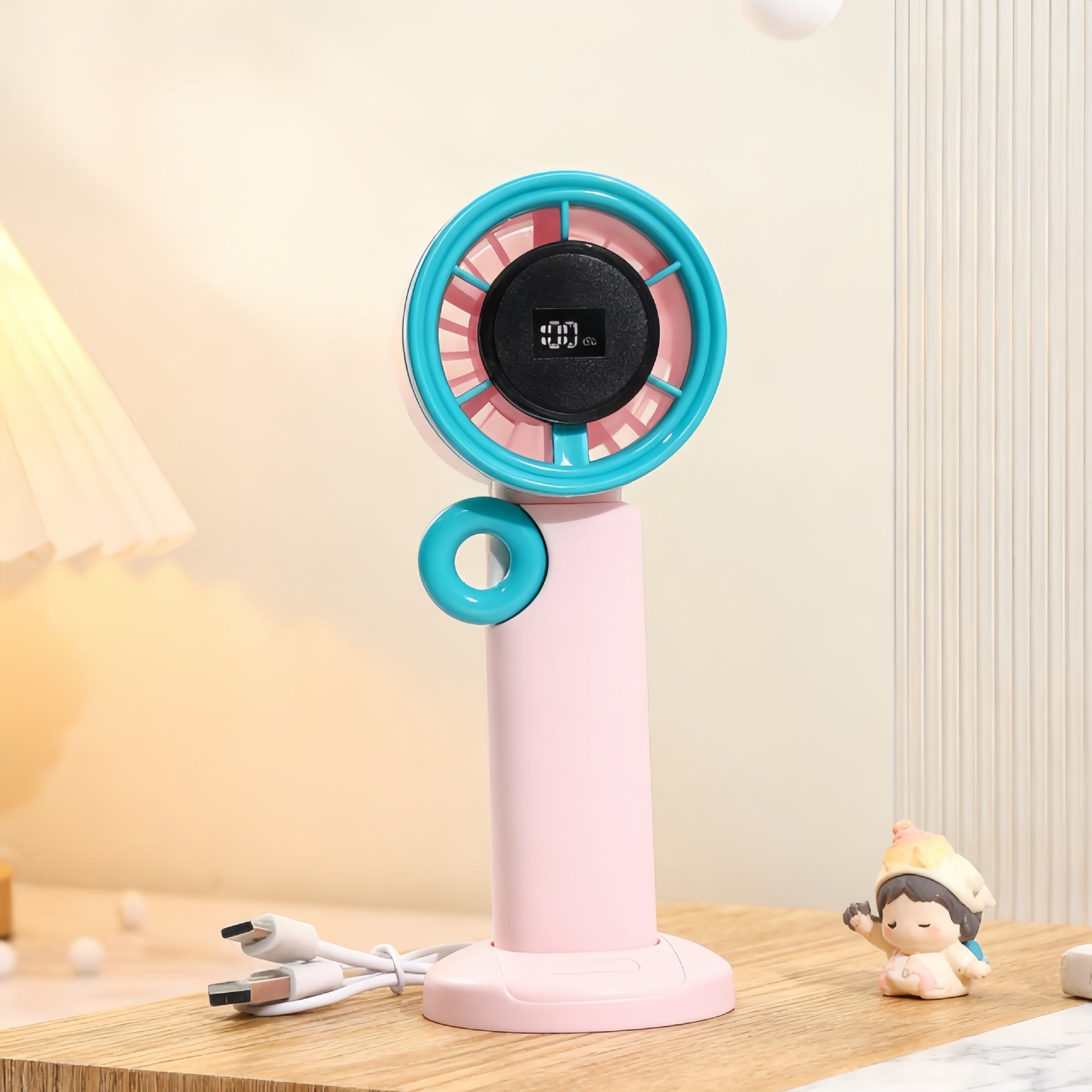 Dames Draagbare Handventilator met LCD-display 5