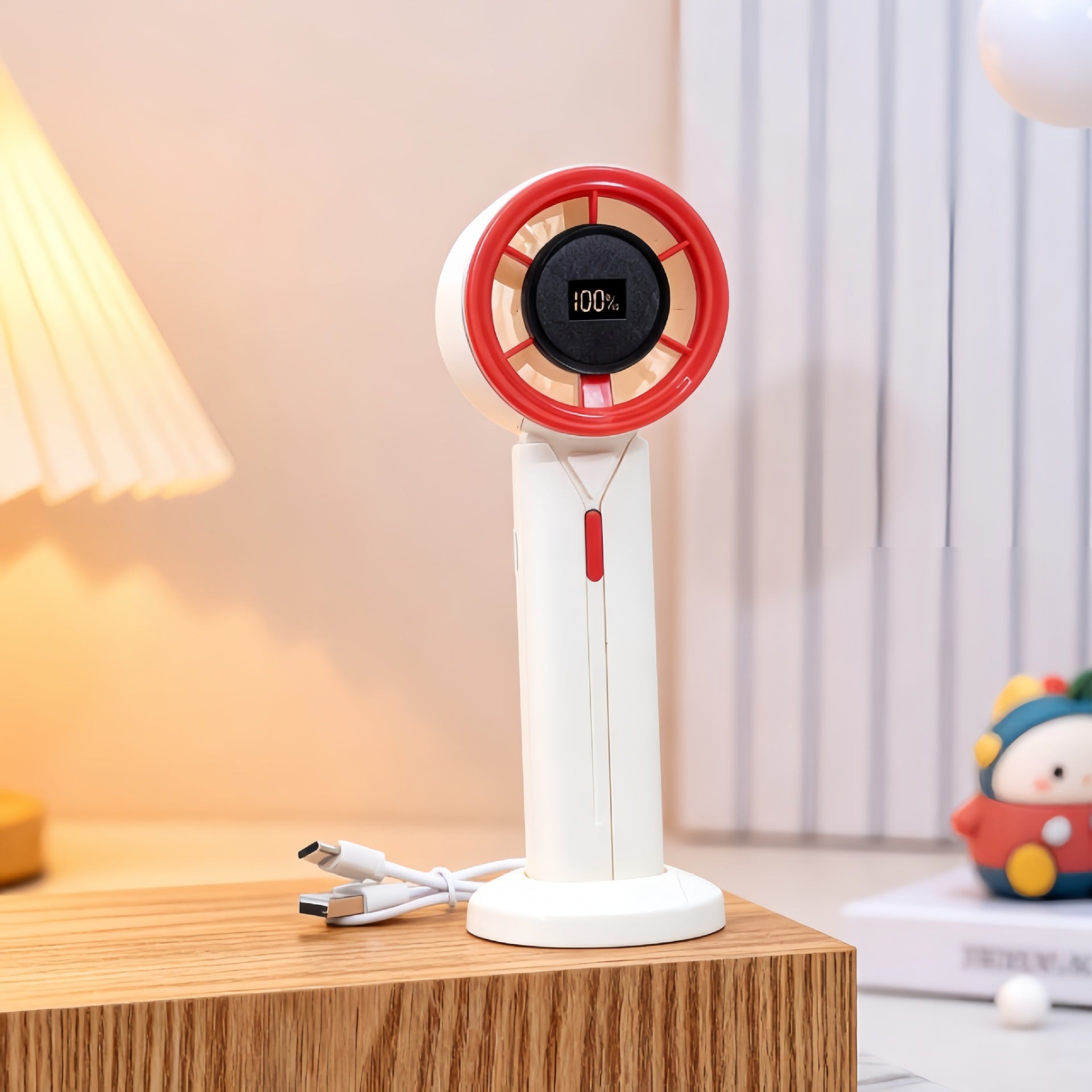 Dames Draagbare Handventilator met LCD-display 8