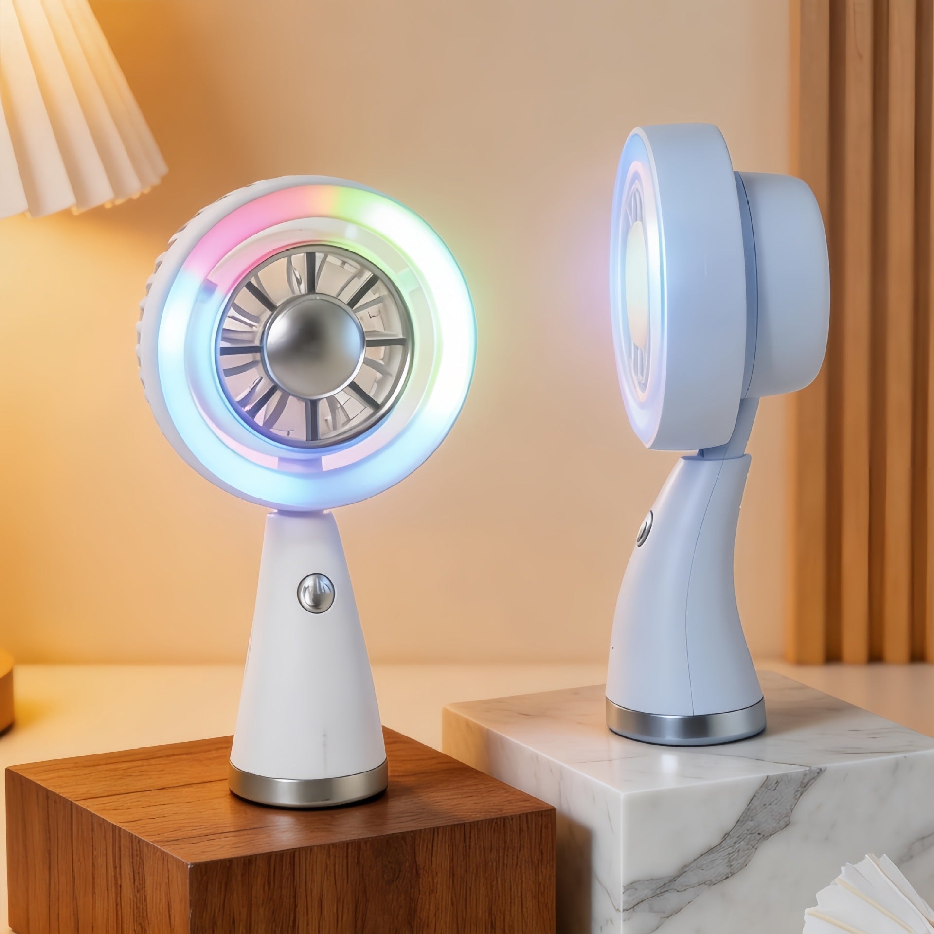 Dames Draagbare Handventilator met RGB-Verlichting Modern Design 1