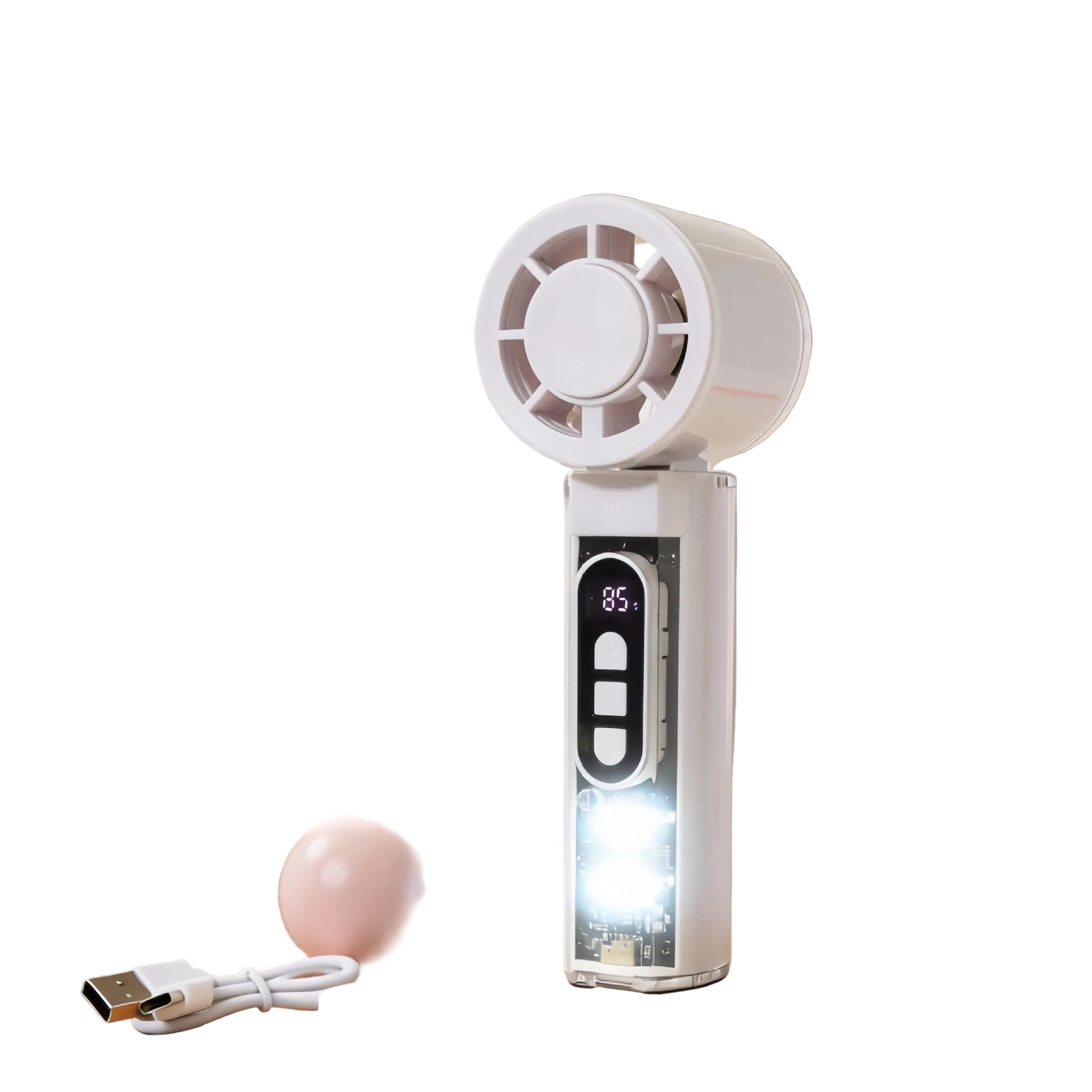 Dames Draagbare Handventilator met Temperatuurdisplay 0
