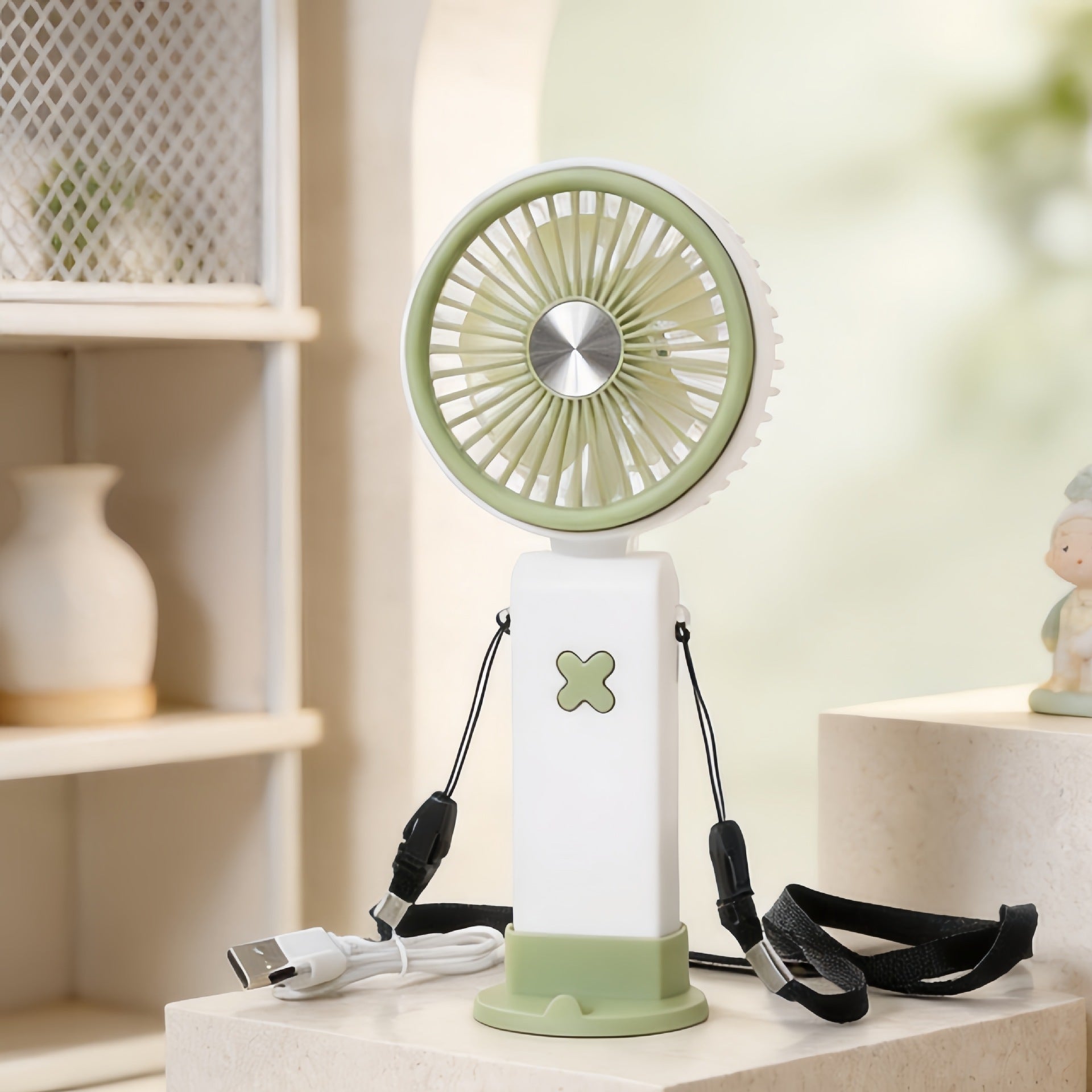 Dames Draagbare Handventilator met USB Aansluiting 6
