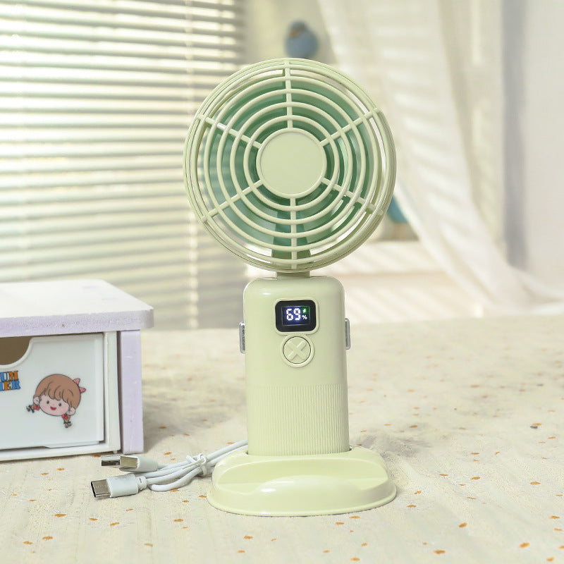 Dames Draagbare Mini USB Ventilator met LCD Scherm 6