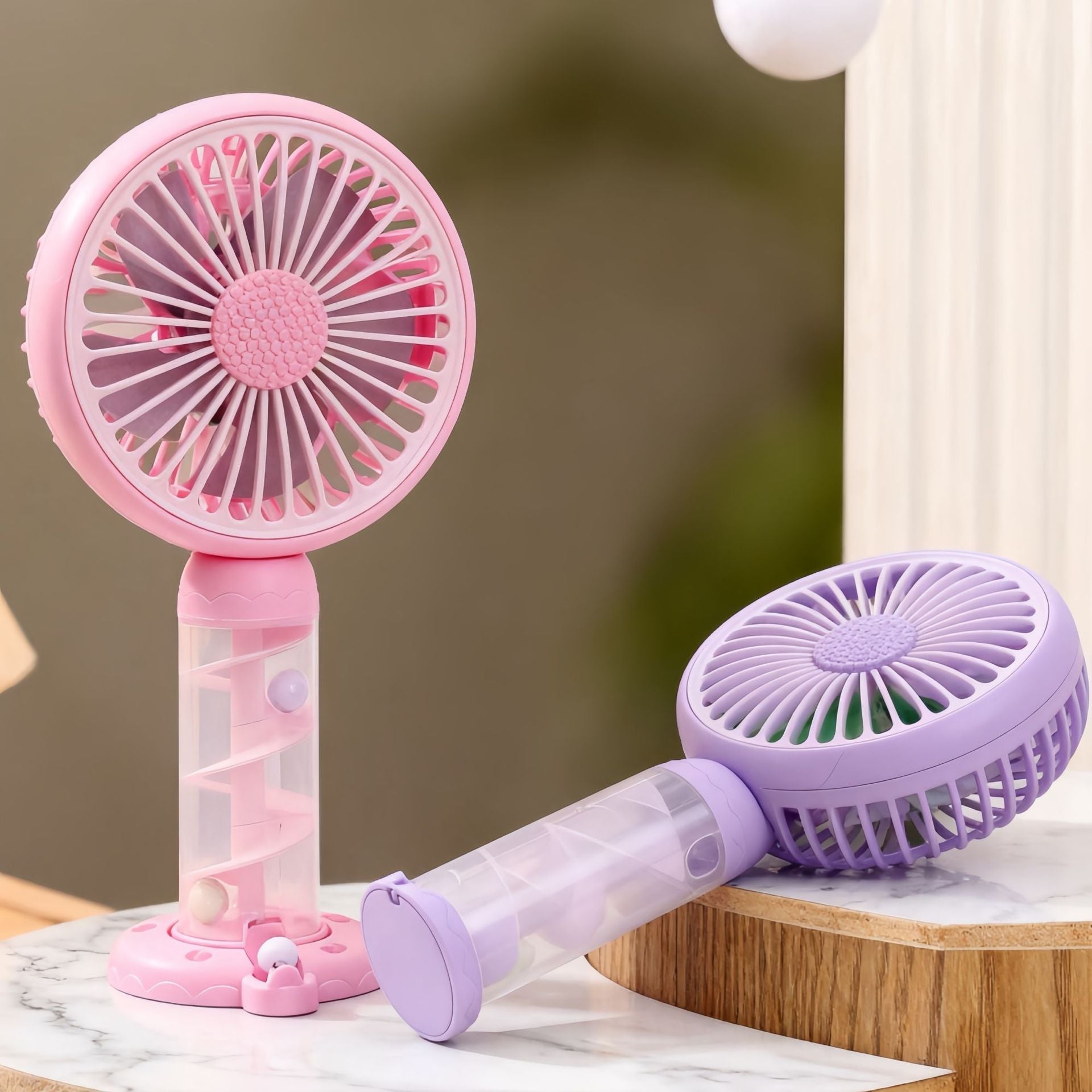Dames Draagbare Mini Ventilator Spiraalvormig Ontwerp 3