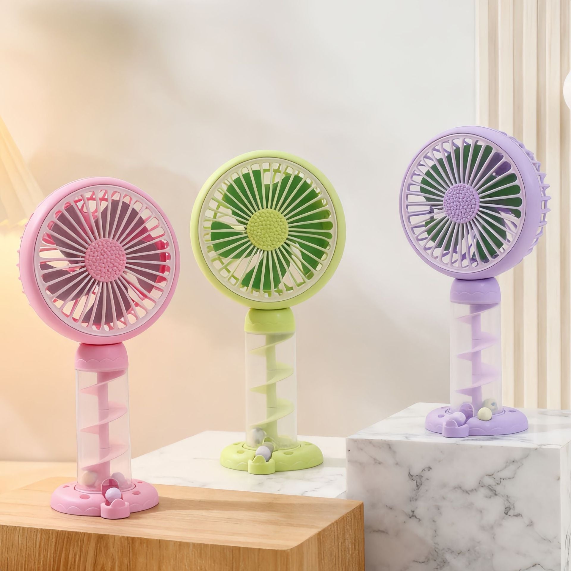 Dames Draagbare Mini Ventilator Spiraalvormig Ontwerp 4
