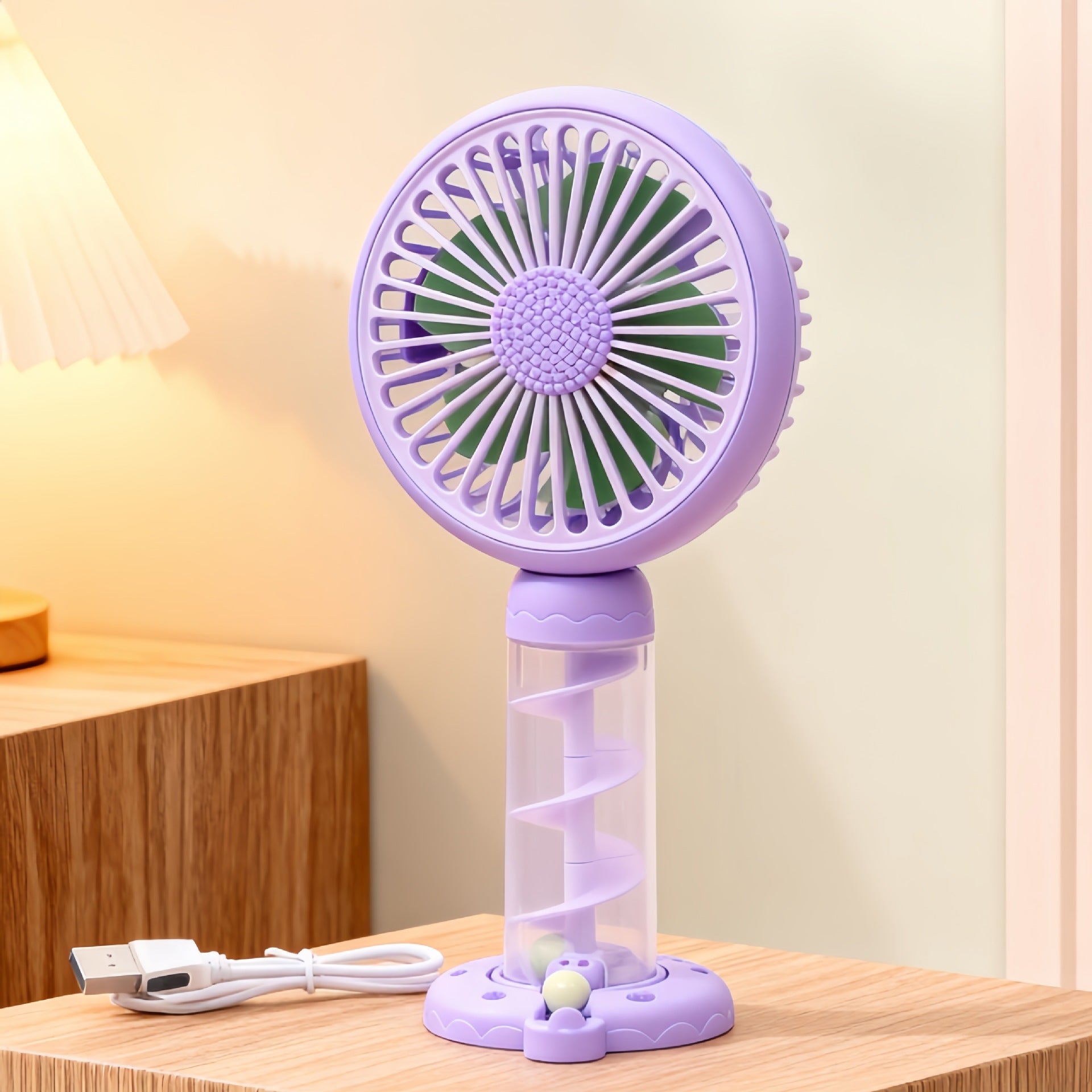 Dames Draagbare Mini Ventilator Spiraalvormig Ontwerp 6