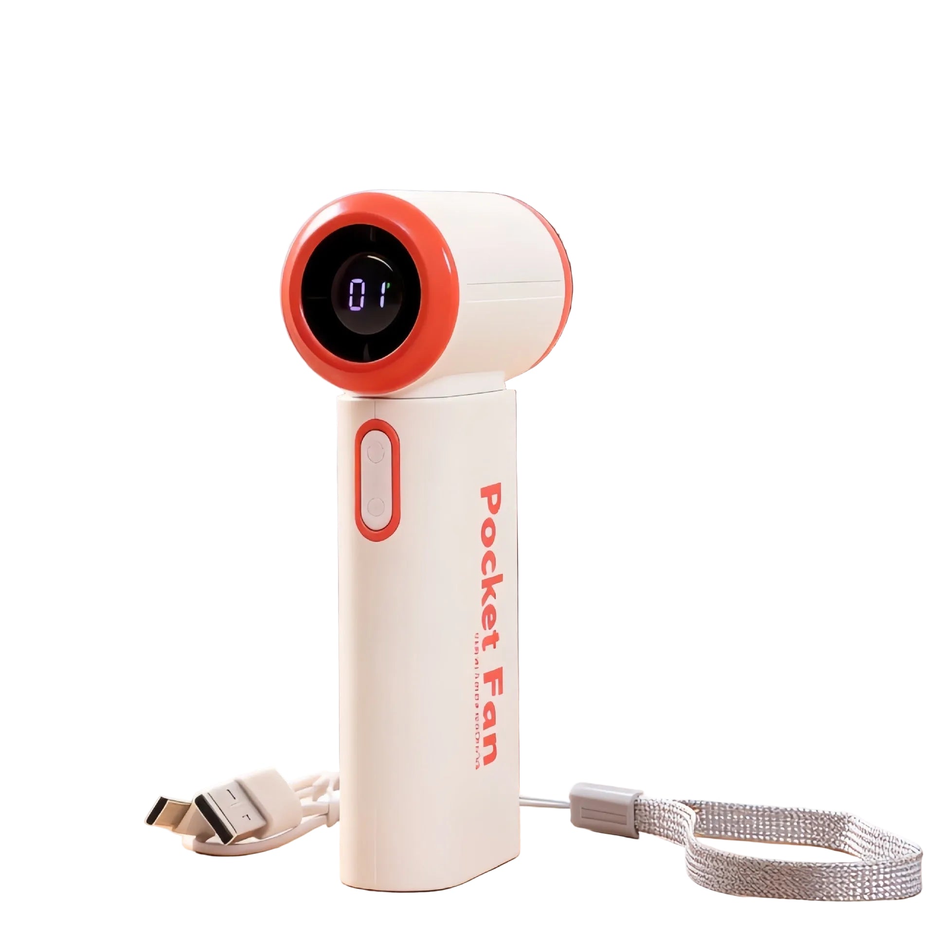 Dames Draagbare Miniventilator met LCD-Display 0